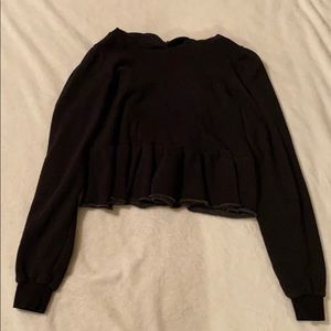 Cropped Grey Babydoll Hoodie